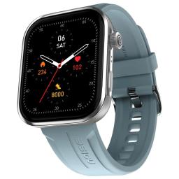 Noise ColorFit Pro 5 Max 1.96" AMOLED Display Smart Watch,Silver Blue