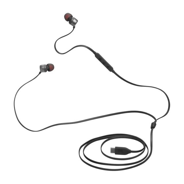 JBL Tune 310 Wired in-Ear Type C Headphones with Digital-to-Analog Converter (Black)