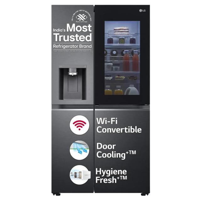 LG 3 Star Frost Free Side by Side Door Smart Wifi Enabled Refrigerator GL-X257AMC3 630 L