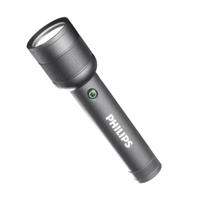Philips Aircraft Aluminium Alloy 16.5cm LED Rechargeable Flashlight SFL6166R/56