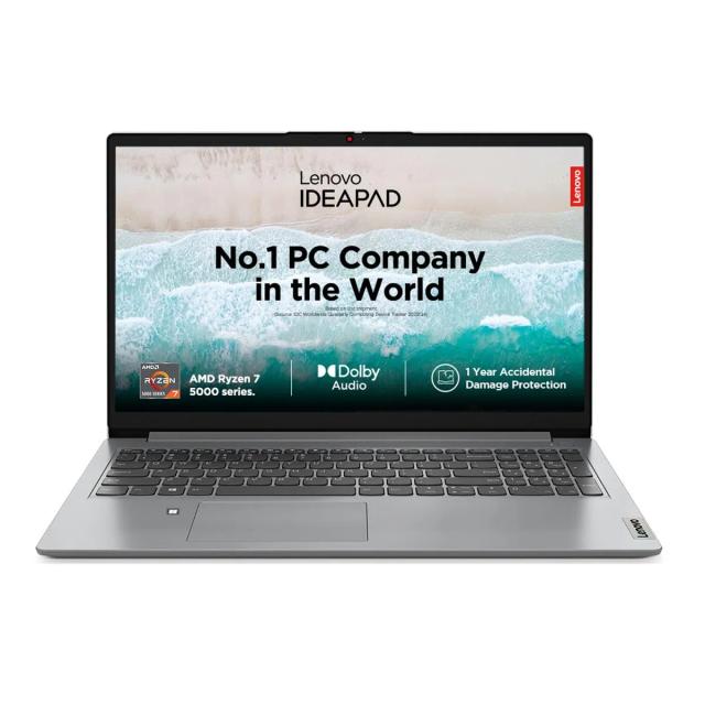 Lenovo IdeaPad 1 AMD Ryzen 7 5700U (16 GB/512 GB SSD/Windows 11 Home) 15ALC7 Thin and Light Laptop  (15.6 inch,Graphite Grey, 1.61 kg)
