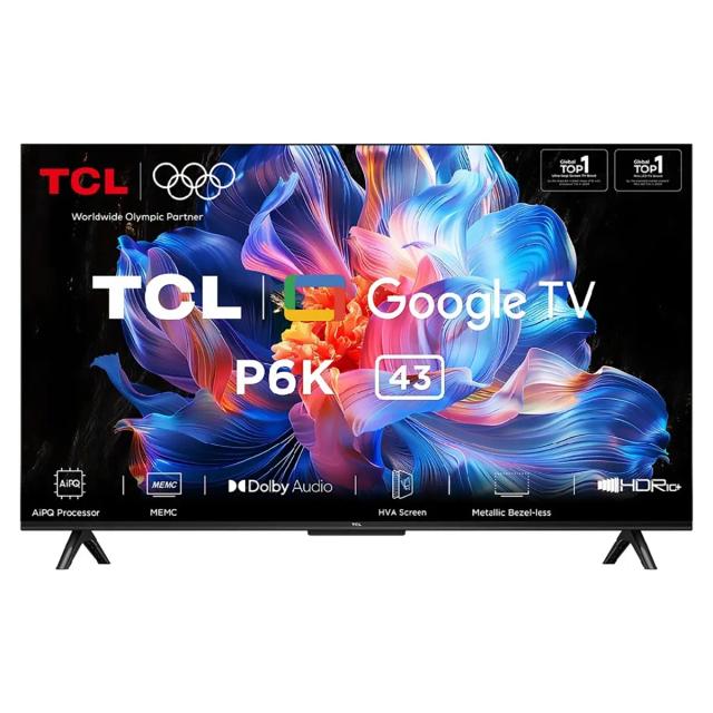 TCL P6K 4K Ultra HD LED Google TV 108 cm (43 Inch) 