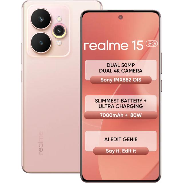 Realme 15 5G 8 GB 128 GB Silk Pink
