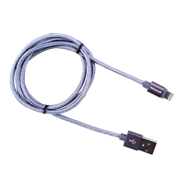 Honeywell USB 2.0 To Lightning Cable, Nylon-Braided, 1.2 M (Grey)